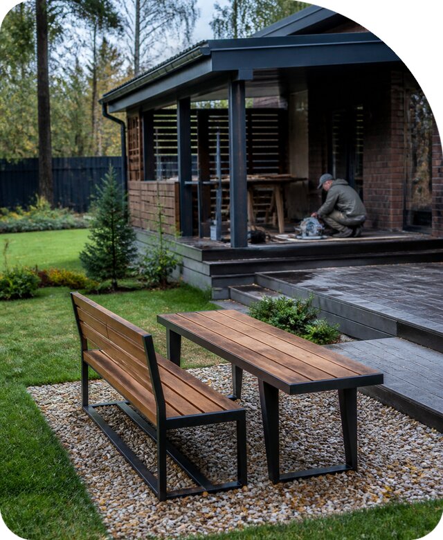 Лавочку со столиком на заказ в Челябинске от 19490 р. | РадиДОМА-Члб